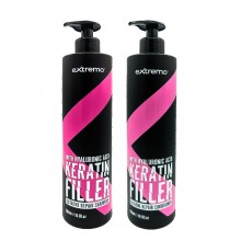 Набір Extremo Keratin Filler Repair шампунь та кондиціонер для відновлення волосся з кератином (EX428/ЕХ431) 2х300 г (розлив)