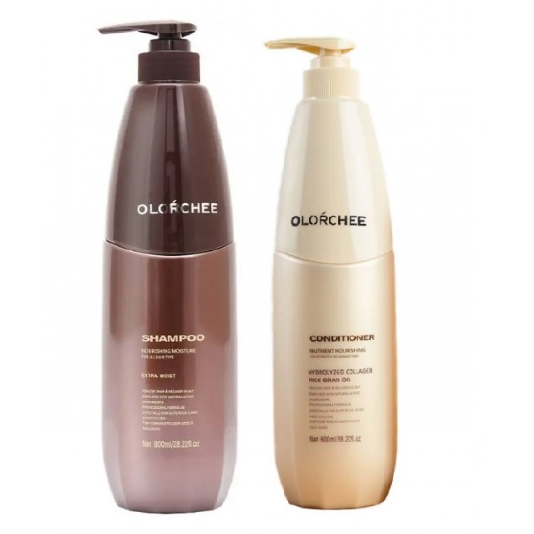 Набор для интенсивного питания и увлажнения волос Olorchee Moisture Care (шампунь + кондиционер), 2×800 мл Набор для интенсивного питания и увлажнения волос Olorchee Moisture Care (шампунь + кондиционер), 2×800 мл
