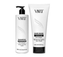 Набір VIART with Collagen шампунь і маска для легкого розчісування пошкодженого волосся, 250+200 мл