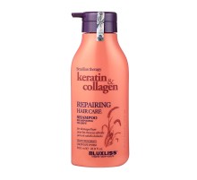 Восстанавливающий шампунь с кератином и коллагеном Luxliss Keratin & Collagen Repairing Hair Care Shampoo 500 мл