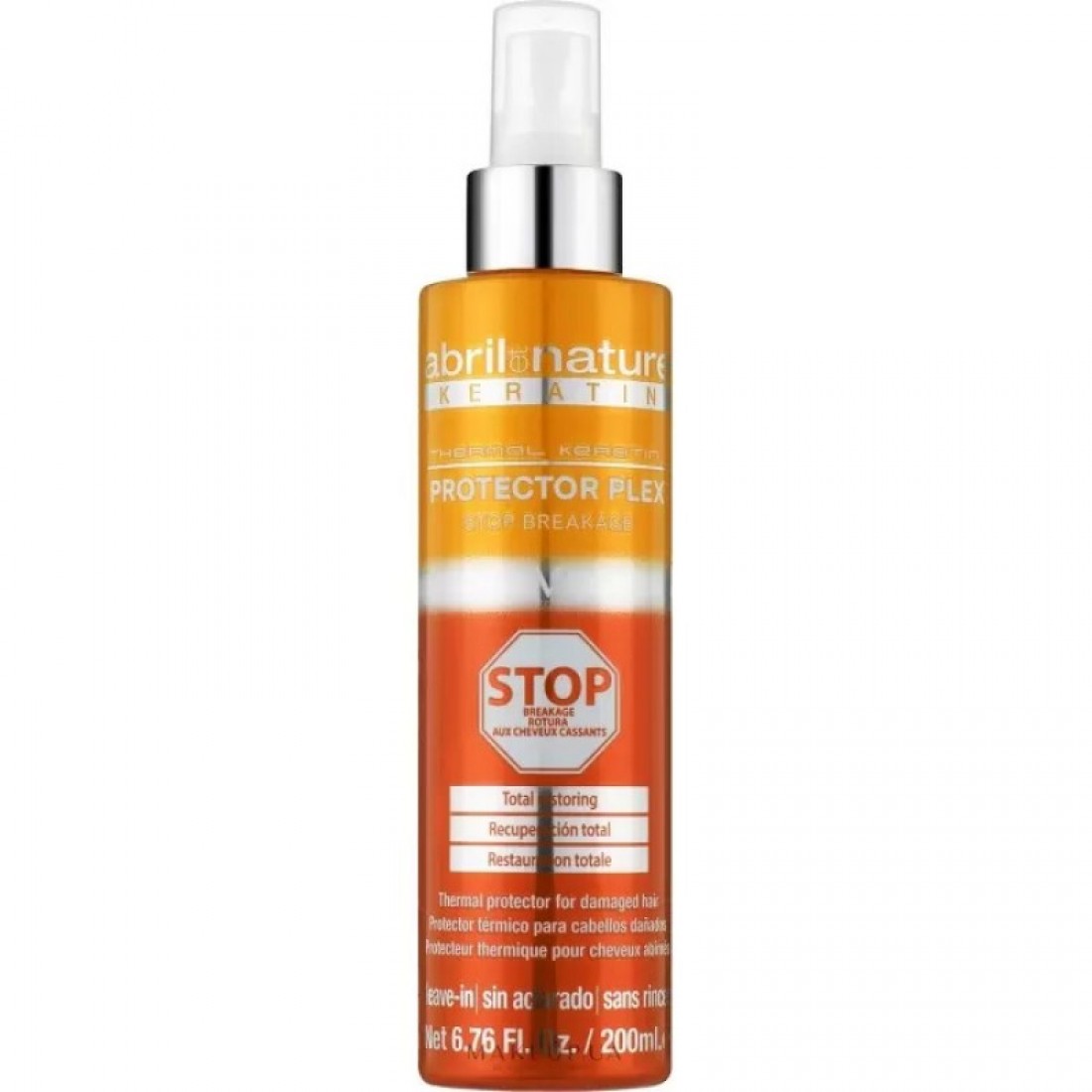 Спрей термозахист Abril Et Nature Thermal Keratin Protector Plex Stop Breakage, 200 мл Спрей термозахист Abril Et Nature Thermal Keratin Protector Plex Stop Breakage, 200 мл