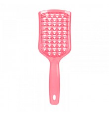 Продувна щітка-браш Janeke Vent Detangling Brush для розплутування та сушіння волосся широка рожева