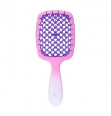 Janeke продувна широка щітка для укладання волосся та сушіння феном Superbrush градієнт біло-фіолетова