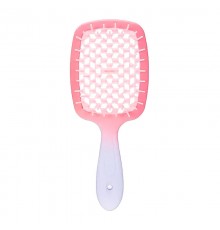 Janeke продувна широка щітка для укладання волосся та сушіння феном Superbrush градієнт біло-рожева