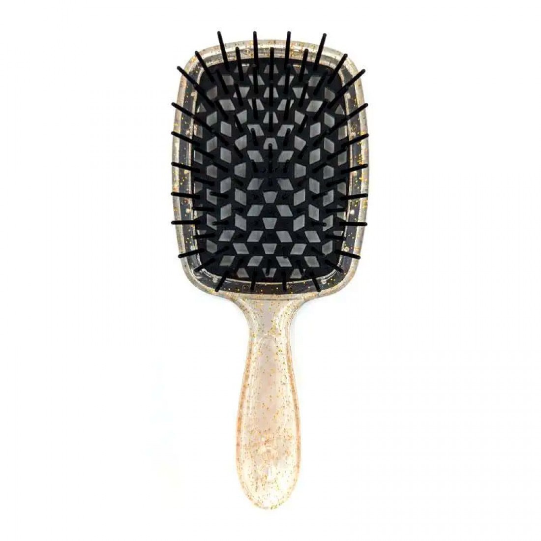 Janeke Продувна гребінець для укладання та сушіння феном Superbrush Plus Hollow Comb прозора з блискітками чорні зубчики Janeke Продувна гребінець для укладання та сушіння феном Superbrush Plus Hollow Comb прозора з блискітками чорні зубчики