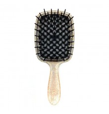 Janeke Продувна гребінець для укладання та сушіння феном Superbrush Plus Hollow Comb прозора з блискітками чорні зубчики
