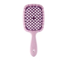 Продувна широка гребінець Janeke для укладання волосся та сушіння феном Superbrush Plus Hollow Comb бузкова