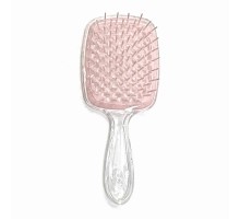 Janeke Продувна широка гребінець для укладання волосся та сушіння феном Superbrush Plus Hollow Comb прозора з кремовими зубчиками