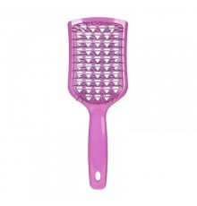 Продувна щітка-браш Janeke Vent Detangling Brush для розплутування та сушіння волосся широка фіолетова