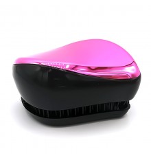Гребінець для волосся Tangle Teezer Compact глянсовий чорно-рожевий