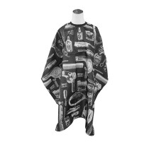 Накидка для клієнта поліестер BarberTools-2 чорна розмір 120х130 см