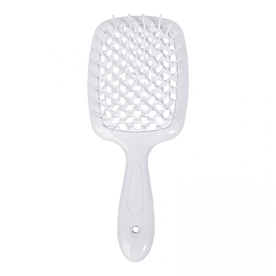 Janeke Продувна широка гребінець для укладання волосся та сушіння феном Superbrush Plus Hollow Comb біла ручка з білими зубчиками Janeke Продувна широка гребінець для укладання волосся та сушіння феном Superbrush Plus Hollow Comb біла ручка з білими зубчиками
